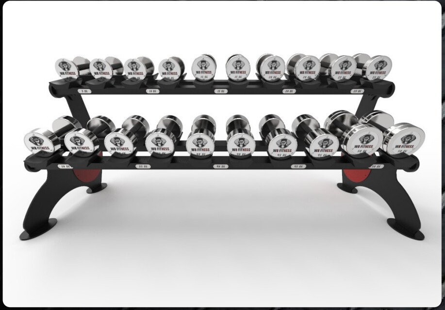 Custom branded Steelherd dumbbells